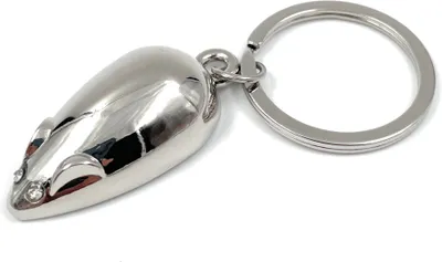 Produktbild von Onwomania Maus Tier Schlüsselanhänger Metall Glücksbringer in Alu Geschenkbox, ideal zum Verschenken