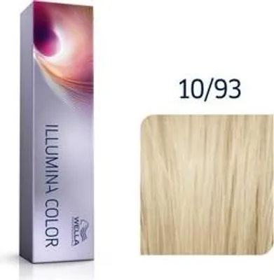 Produktbild von Wella Illumina Color, Blond, 10/93, Lightest Blonde/Cendre Gold, Unisex, 60 ml, Alle Haare