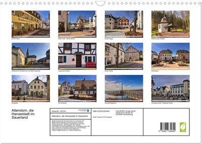 Produktbild von Attendorn, die Hansestadt im Sauerland (Wandkalender 2026 DIN A3 quer), CALVENDO Monatskalender