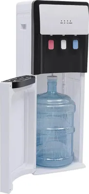 Immagine prodotto di Erogatore d'acqua - Apparecchio da pavimento Refrigeratore d'acqua con caricamento dal basso - Caldo e freddo - Potenza 500 W - Serbatoio 5 L - Spina UE 220 V - Bianco
