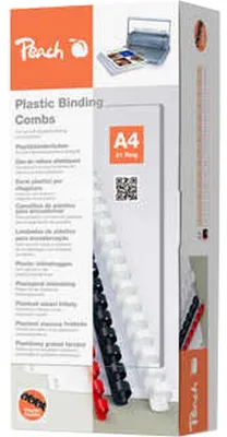 Obrázok produktu pre Peach Bürogeräte, Čierna, 95 listy, A4, 1,2 cm, 100 kusov