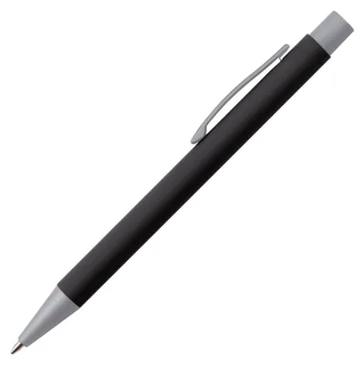 Produktbild von 10x Kugelschreiber / aus Metall mit rubber finish Oberfläche / Farbe: schwarz