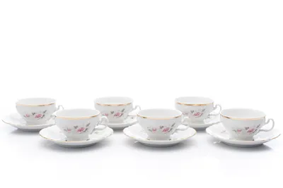 Image de Thun 1794 Bernadotte, tasses avec soucoupes, rosette, 205 ml, Thun, 6 pièces