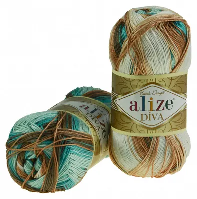 Produktbild von 100g Strickgarn ALIZE DIVA BATIK Farbverlauf Häkelgarn Wolle Stricken Häkeln