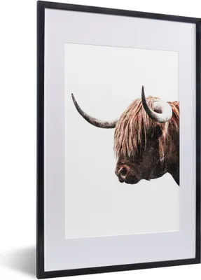 Produktbild von MuchoWow® MuchoWow® Gerahmtes Poster Schottische Hochlandrind - Tiere - Kühe 40x60 cm - Poster mit zchwarzem Bilderrahmen - Poster in Rahmen