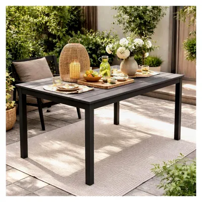 Produktbild von Bistrotisch Kunststoff 138x80x72cm Anthrazit rechteckig