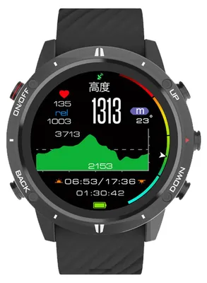 Zdjęcie produktu dla Zegarek sportowy GPS do aktywności na świeżym powietrzu, monitorujący kondycję, przeznaczony do biegania, pływania i wspinaczki
