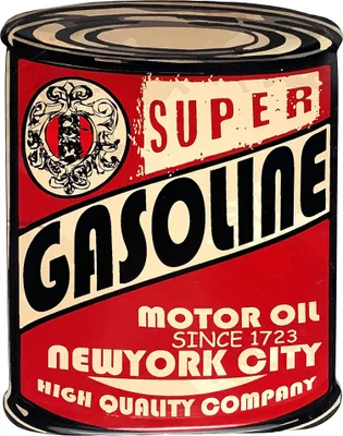 Produktbild von Blechschild 56282026 Super Gasoline New York City 20 x 26