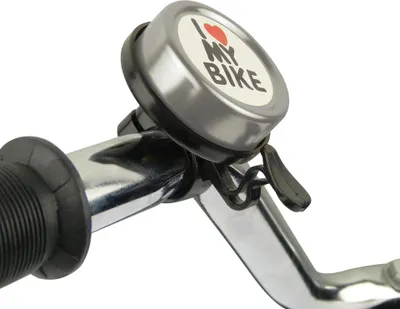 Image de Dresco Bicycle Bell I Love My Bike Chrome