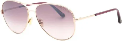 Immagine prodotto di Tom Ford - Occhiali da sole lucidi da donna SY733 (taglia unica) (oro rosa)
