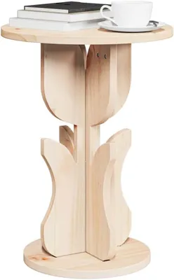 Imagen del producto de Mesa de centro de madera, 39,5 x 39,5 x 53,5 cm