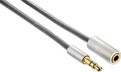 Obrázek produktu pro Hama 00080867, 3.5mm, Samec, 3.5mm, Samice, 2 m, Stříbrná