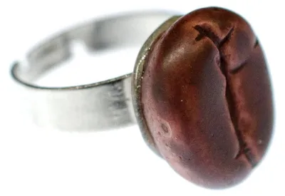 Produktbild von Kaffeebohne Ring Miniblings Fingerring Kaffee Frühstück Koffein Getränk Bohne