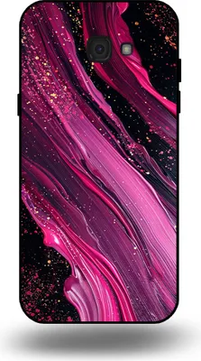 Produktbild von Smartphonica Handytasche passend für Samsung Galaxy A7 2017 mit Marmordruck - TPU Rückseite Hülle Marmor Design - Lila Pink