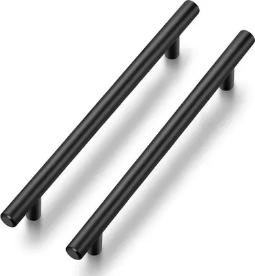 Produktbild von Möbelgriffe - Schrankgriffe - 30 Stück - Schwarz - Edelstahl - 160 mm