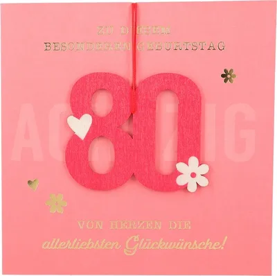 Produktbild von Depesche Klappkarte mit Anhänger : Zu diesem besonderen Geburtstag 80 von.. Karte mit Anhänger: Zu diesem besonderen Geburtstag 80 von..