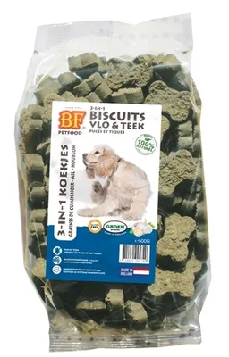 Productafbeelding van Bf Petfood 3-in-1 Hondenkoekjes, smaak: knoflook & kruiden