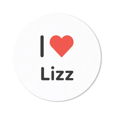 Produktbild von MuchoWow® Mauspad Mousepad Ich liebe - Lizz - Girl 30x30 cm - Mousepads - Maus Mat - Pad - Mausunterlage - Tischunterlage - Schreibtischmatten