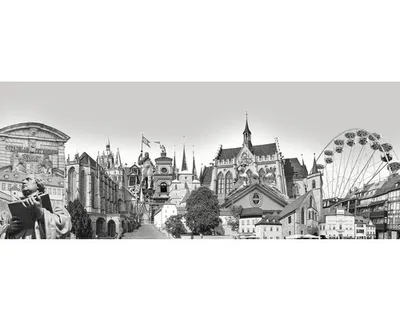 Produktbild von Glasbild Erfurt Wahrzeichen V 125x50 cm