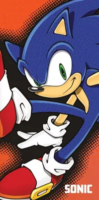 Zdjęcie produktu dla Sega Sonic The Hedgehog ręcznik czerwony gra wideo figurka superbohatera gra komputerowa figurka retro konsola figurka 70 x 140 cm, 100% bawełna