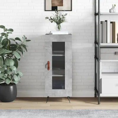 Immagine prodotto di vidaXL Credenza grigio cemento 34,5x34x90 cm materiale a base di legno