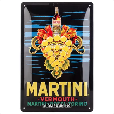 Image de Nostalgic-Art - Plaque en métal 20 x 30cm - Martini - Vermouth Grapes