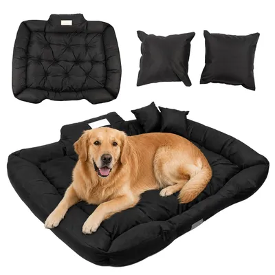 Produktbild von GreenBlue-Hundebett schwarz rechteckig Außenmaße 115 x 95 cm Innenmaße 100 x 80 cm GB240 BL