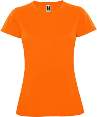 Produktbild von Roly CA0423 | Damen Montecarlo T-Shirt, Piqué - Farbe: Fluor Orange 223 - Größe: S