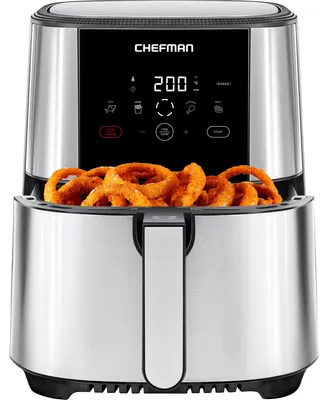 Heißluftfritteuse 4,75 l, digital, Schüttel-Erinnerung, 1500 W, Edelstahl