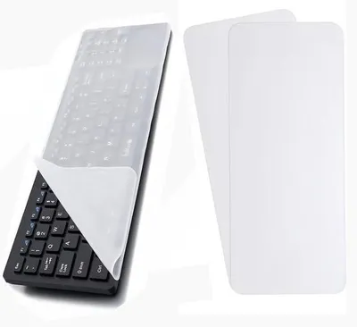 Produktbild von Silikon-Schutzfolie für Tastatur - Schlagfest, Staubabweisend und wasserdicht