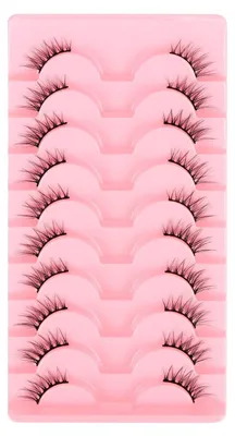Obrázek produktu pro Umělé řasy, 10 párů, s přirozeným vzhledem, opakovaně použitelné, vhodné pro přirozený make-up