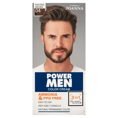 Image de Joanna Power Men 3in1 Hair and Beard Colour - Natural Brown 30g