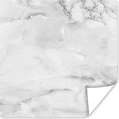 Produktbild von MuchoWow® Poster Marmor - Grau - Luxus 30x30 cm - Wandposter - Printing