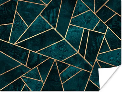 Produktbild von MuchoWow® Poster Steine - Gold - Luxus - Muster - Abstrakt 160x120 cm - Foto Plakat