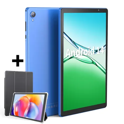 Produktbild von PRITOM Tablet 10,1 Zoll Android 14, 32GB ROM 512GB Expand, 2GB RAM Wi-Fi 6 Tablet PC mit 1,6 GHz Quad-Core-CPU,  Silberne Farbe, mit Schutzhülle