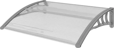 Produktbild von Vordach,Haustürvordach,ÜberdachungfürEingängeundFenster,100Lx75Bx23Hcm,Silber