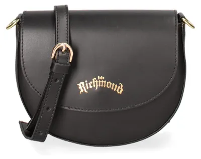 Imagen del producto de Bolso Bandolera Mujer Piel Arrugada con Cierre Magnético Hecho en Italia Black and Off Silver UNICA 20x15.5x6.5 cm JR-W-1017-BLACK-SILVER