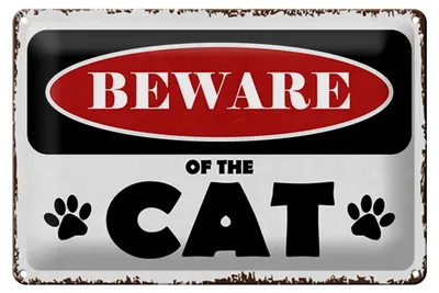 Produktbild von Blechschild Spruch 30x20cm  of the CAT Vorsicht Katze