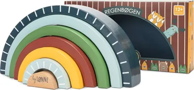 Produktbild von Holzspielzeug Regenbogen 7-teilig von HEJ LONNE