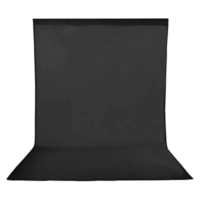 Obrázek produktu pro Fotografické pozadí, materiál polyester-bavlna, omyvatelné studiové pozadí, černé, 6000x3000