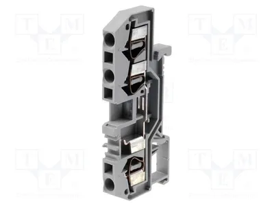 Produktbild von 1x Verbinder: Schienen- 4mm2 Wege: 1 grau Klemmen: 3   281-681 Schienen-Steckverbi