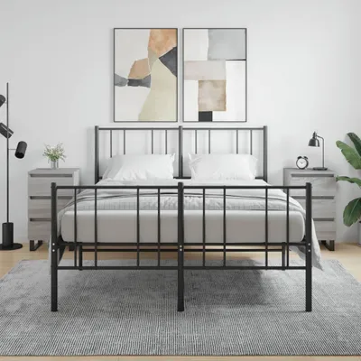 Immagine prodotto di vidaXL Comodini, set da 2 pezzi, grigio Sonoma, 40x35x69 cm, materiale a base di legno
