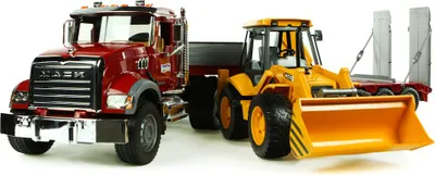 Image de Camion Br Mack surbaissé + bulldozer 02813