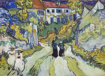 Immagine prodotto di Poster 18x13cm Stairway at Auvers, Van Gogh Vintage per il salotto