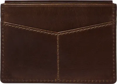 Produktbild von FOSSIL Leder Kartenhalter Derrick Card Case Dark Brown braun