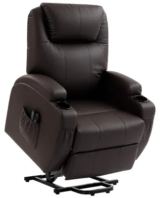 Productafbeelding van Relaxfauteuil met liftfunctie, inclusief afstandsbediening, bekerhouder, verstelbare rugleuning, bruin