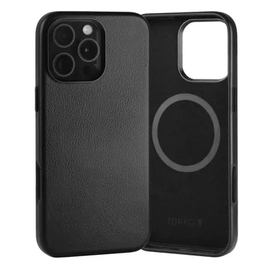 Produktbild von TORRO iPhone 16 Pro Max Leder Bumper Hülle - Schwarz, KI-generiertes Bild