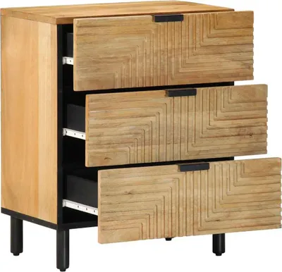 Productafbeelding van vidaXL Nachtkastje bruin, 50x33x60 cm, massief mangohout