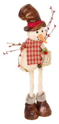 Produktbild von Stehender Schneemann mit Hut, 22 x 12 x 45 cm