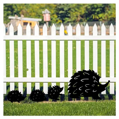 Produktbild von 4 Metall Igel Gartenstecker für die Gartendekoration